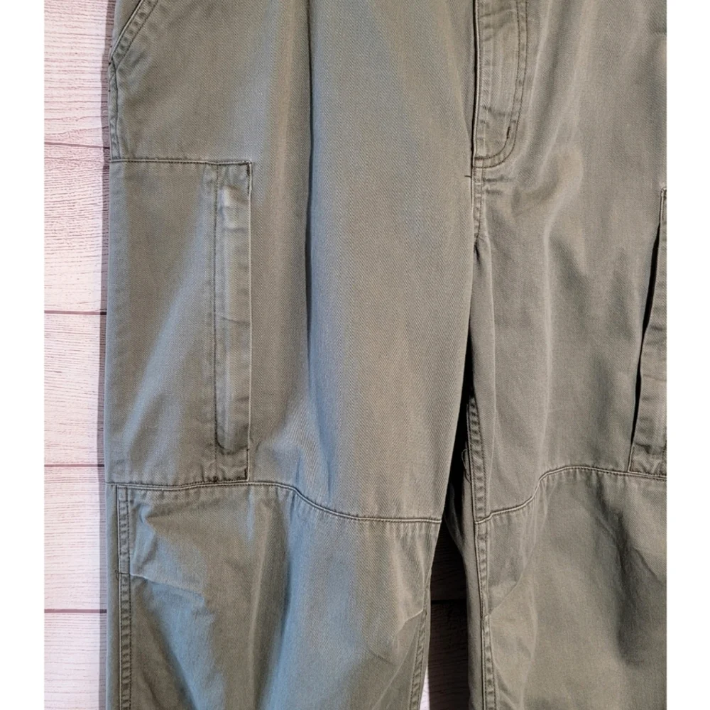 Vintage 90s Structure Men Zip Cargo Pants Utility Size M Army Green X-Marlin